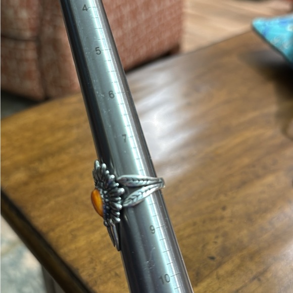 Carolyn Pollack Sterling Silver Ring with Spiny Oyster Teardrop, size 8. - Picture 5 of 5